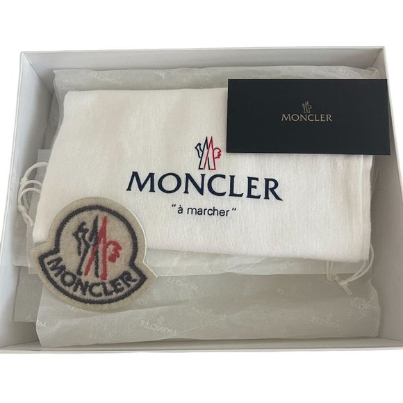 MONCLER Victoire Black Leather Sneaker With Fur Women's, UK 38, NWB - Picture 11 of 12